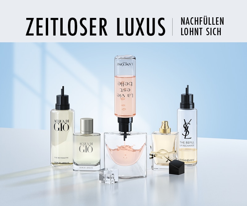 Zeitloser Luxus Nachfüllen lohnt sich - Luxuriöse nachfüllbare Parfums von Armani, Lancôme und YSL